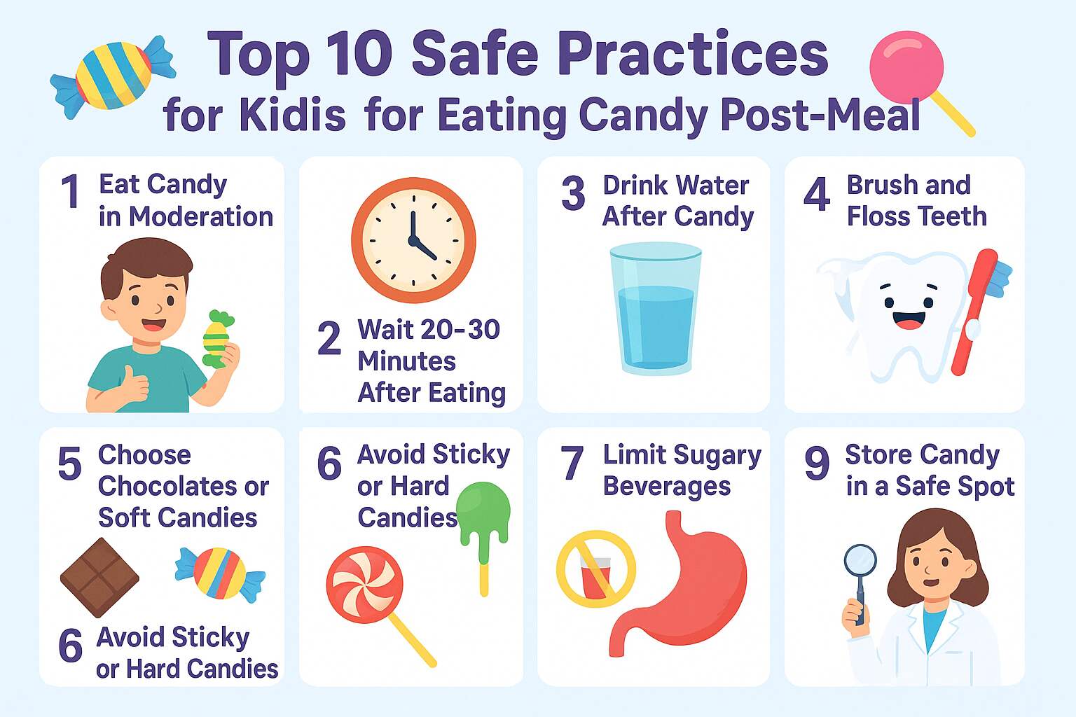 Top 10 Safe Practices for Kids for Eating Candy Post-Meal